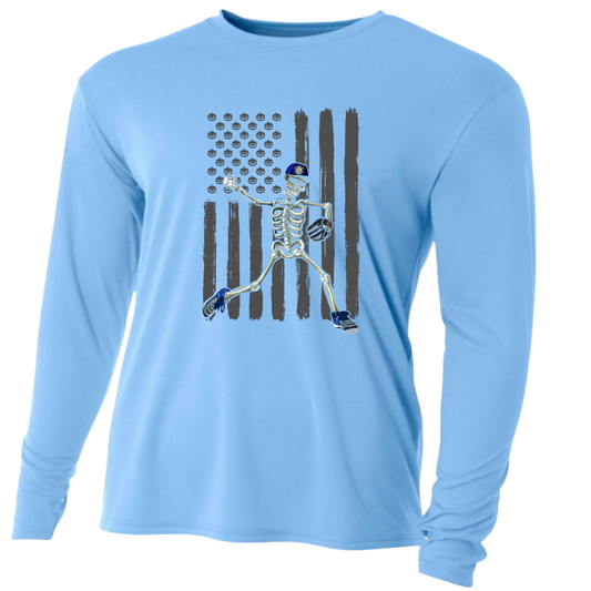 Halloween Flag Polyester Long Sleeve Tee