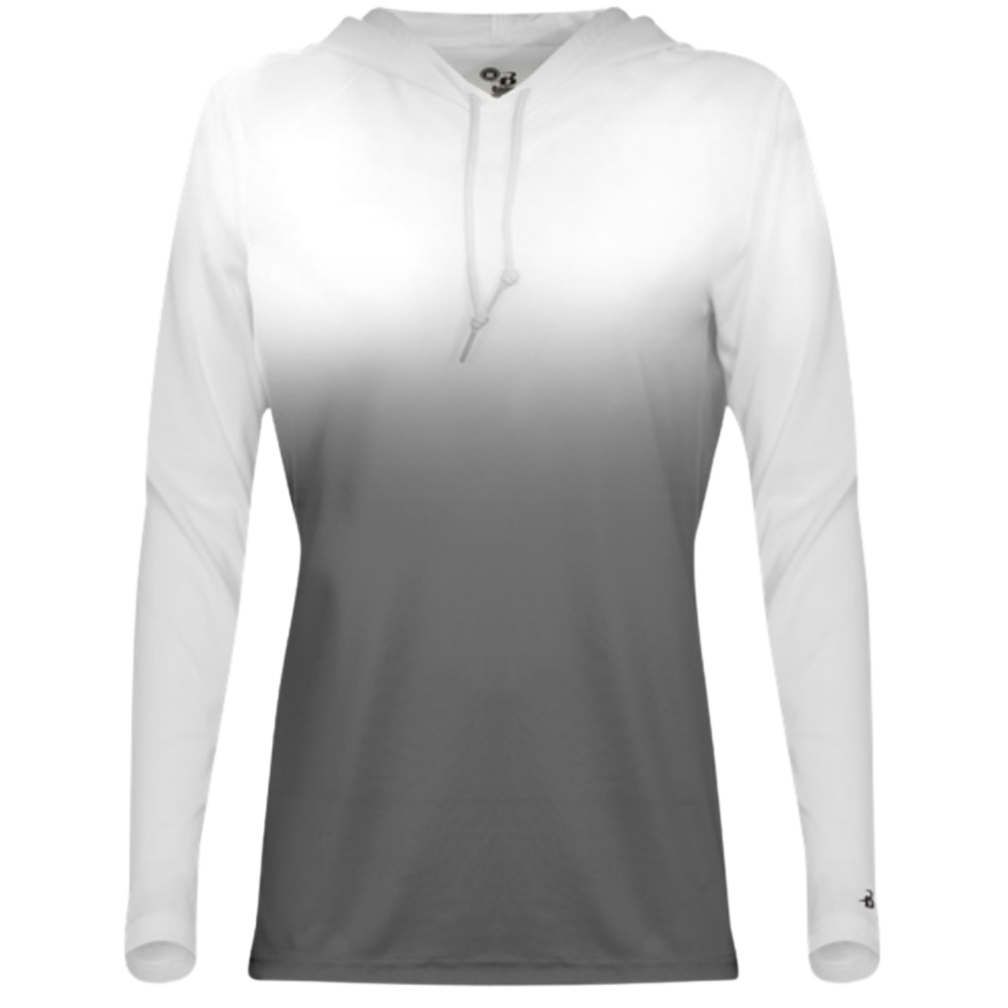 Design Your Own Self Made Women's Badger Bcore Ombre Hooded Long Sleeve