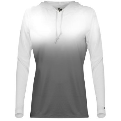 Design Your Own Self Made Women's Badger Bcore Ombre Hooded Long Sleeve
