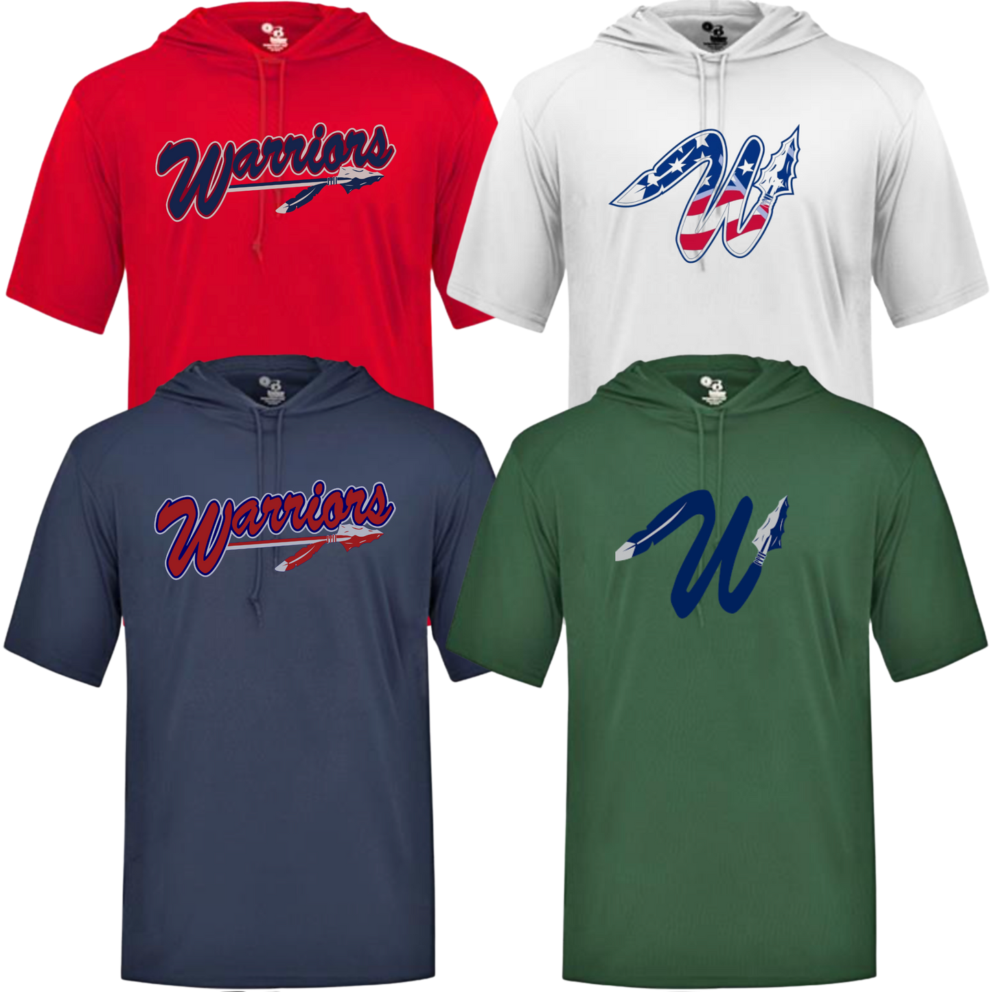 Polyester Hooded Short Sleeve