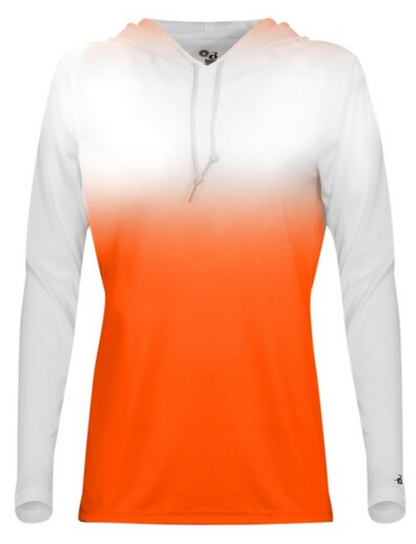 Design Your Own Self Made Women's Badger Bcore Ombre Hooded Long Sleeve