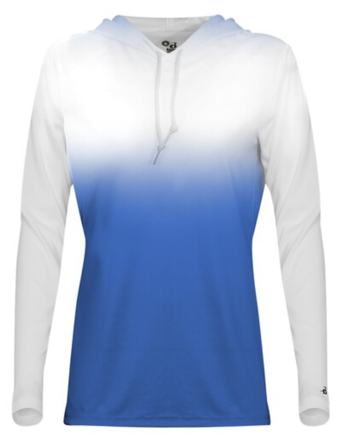 Design Your Own Self Made Women's Badger Bcore Ombre Hooded Long Sleeve