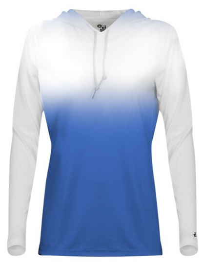Design Your Own Self Made Women's Badger Bcore Ombre Hooded Long Sleeve