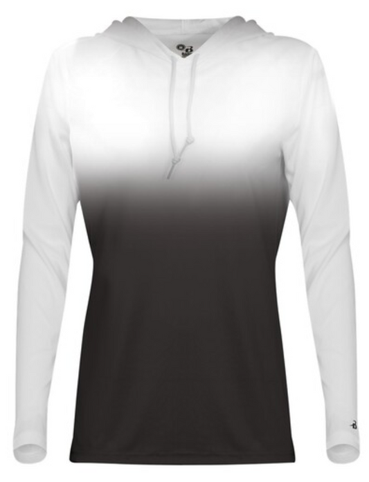 Design Your Own Self Made Women's Badger Bcore Ombre Hooded Long Sleeve