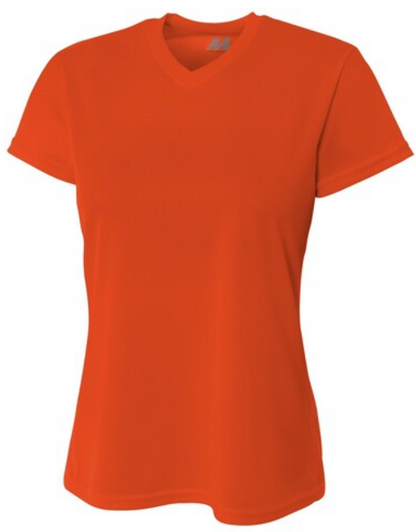 Design Your Own Self Made Women's V-neck Polyester Short Sleeve Tee