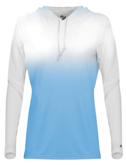 Design Your Own Self Made Women's Badger Bcore Ombre Hooded Long Sleeve