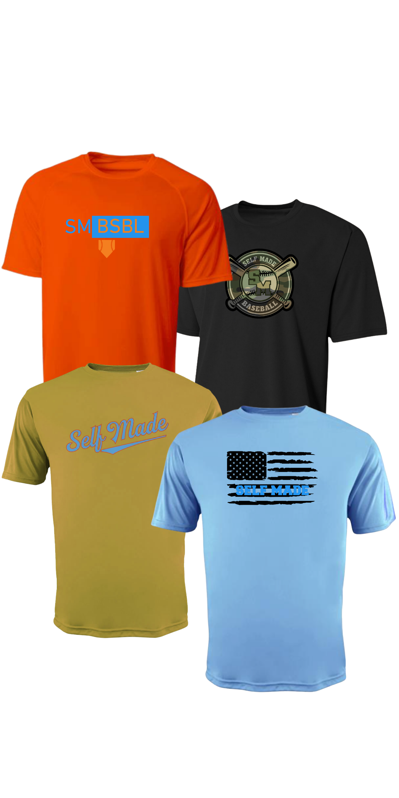 Design Your Own Self Made Polyester Short Sleeve Tee