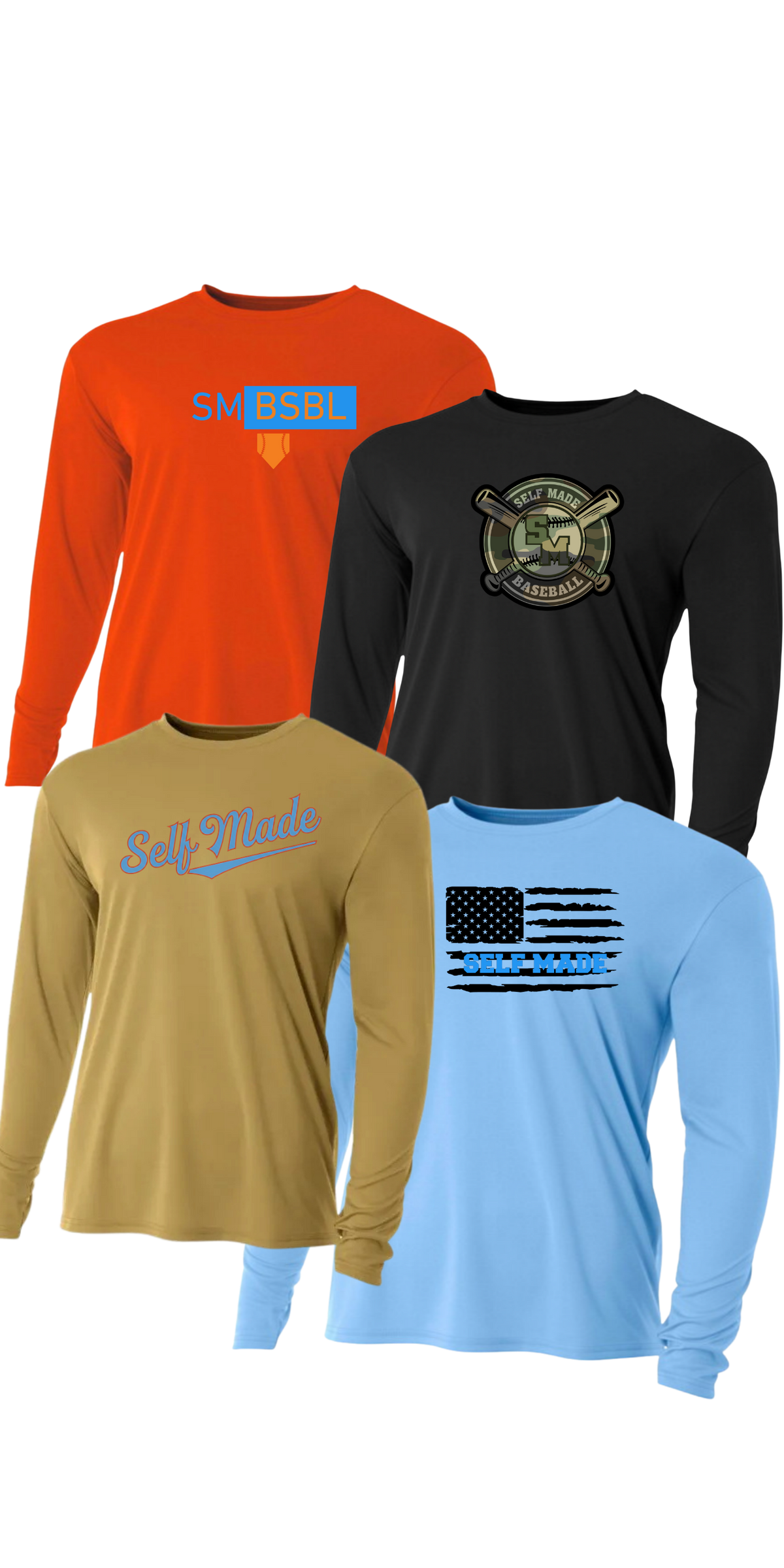 Design Your Own Self Made Polyester Long Sleeve Tee