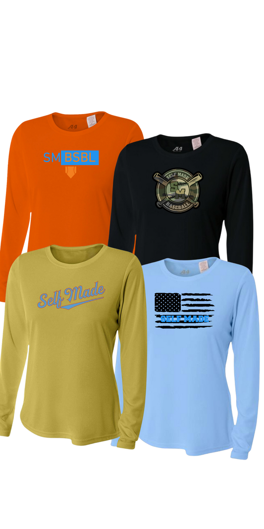 Design Your Own Self Made Women's Polyester Long Sleeve Tee