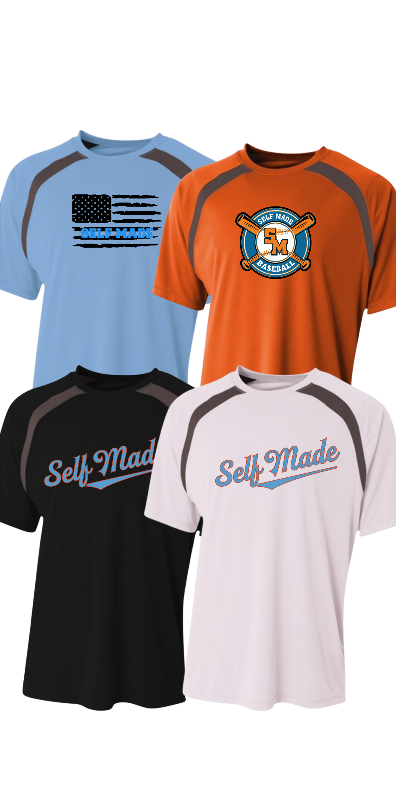 Design Your Own Self Made Spartan Short Sleeve Color Block Crew