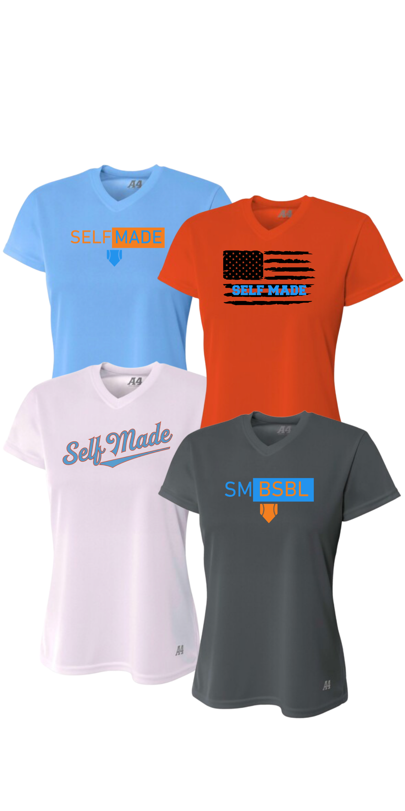 Design Your Own Self Made Women's V-neck Polyester Short Sleeve Tee