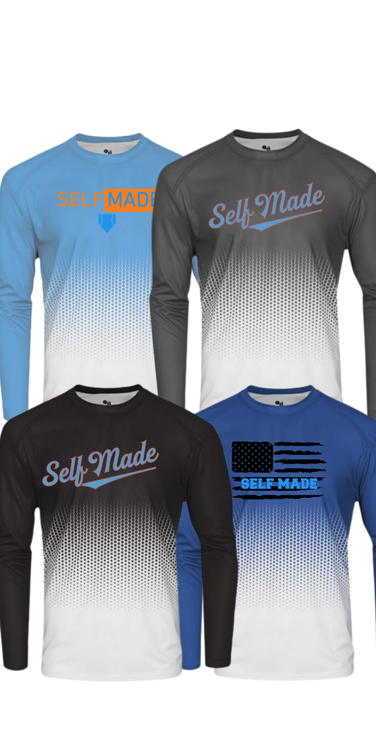 Design Your Own Self Made Badger Hex 2.0 Long Sleeve Tee